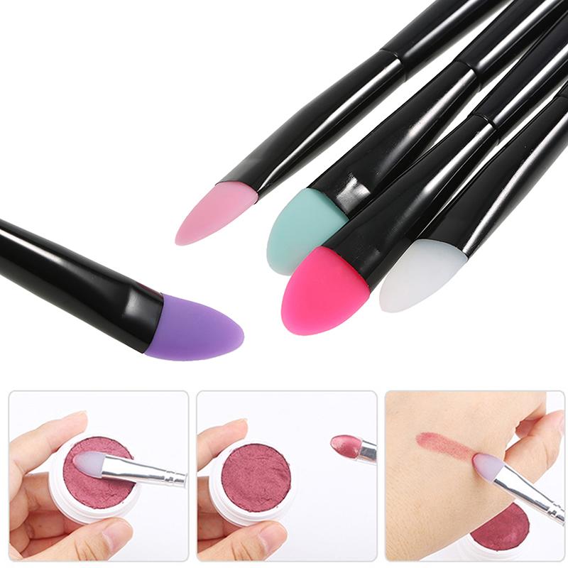 Мягкая силиконовая кисть для теней для век, профессиональная косметическая кисть для лица, женские косметические инструменты для губ, аппликатор для губной помады