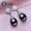Natural Freshwater Pearl Earrings Fashion Cubic Zirconia Clip Earrings For Women Girl Gift Long Earrings