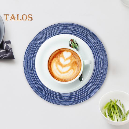 2 шт., набор противоскользящих ковриков для круглого стола, тканые салфетки, обеденный стол, нескользящие подставки для кухни, термостойкие подушечки для чаш, коврики для напитков