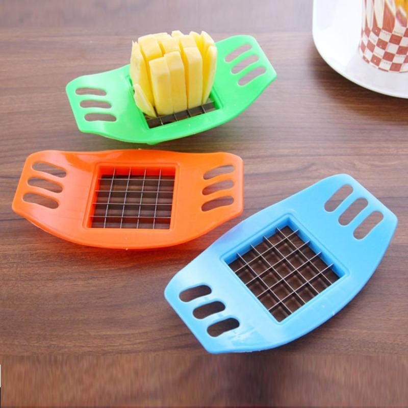 Stainless Cutter Slicer Masher Steel Potato Vegetable Cutting Device Square Slicers Cut Fries Kitchen Tool Cooking Gadgets