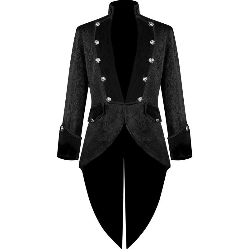 Halloween Men's Medieval Punk Retro Tailcoat