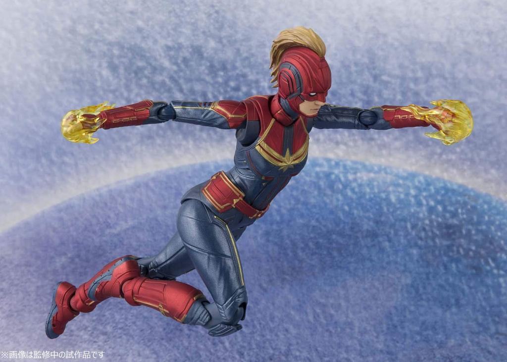 TAMASHII NATIONS Капитан Марвел примерно 150 мм окрашенная подвижная фигурка SHFiguarts ПВХ и АБС