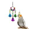 Hanging Parrot Bite Toy Colorful Parakeet Chew Toy Bird Accessories Bird Ring Bell Relieve Boredom