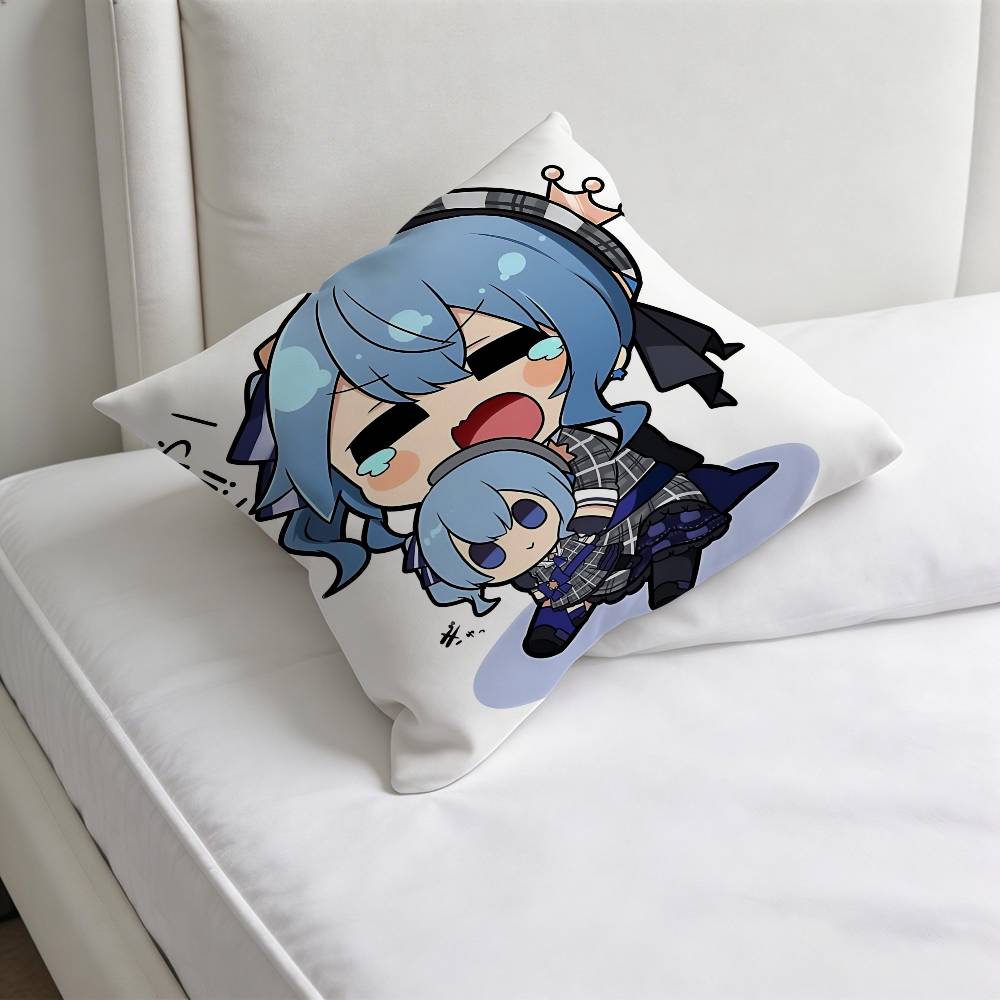 HHoshimachi Suisei Cute Decorative Square Pillow Cover Soft  Comfortable Pillow Case Sofa Bed Home Decoration