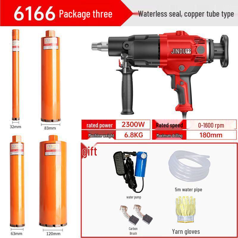 Jindu Двухцелевая ручная алмазная буровая установка высокой мощности для бетона и установки кондиционеров