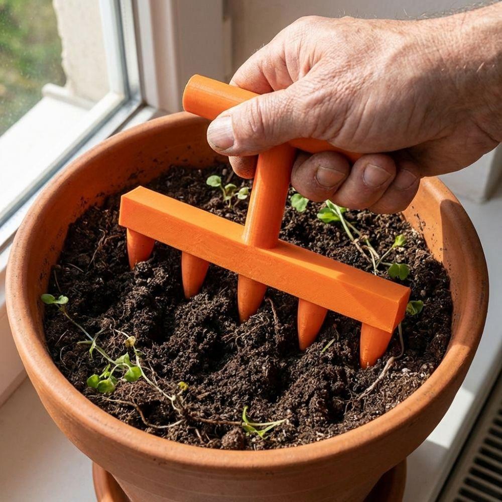 Plastic Soil Hole Drilling Tool Manual Spreader Planter Handheld Sowing Tool  Flower Planting