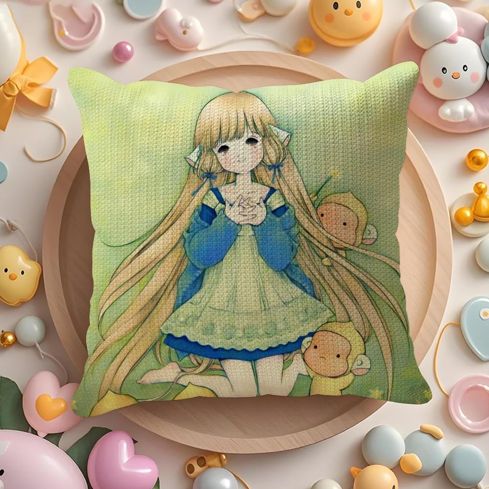 Винтажная Аниме Чобитс C-Chobits Наволочка Диван Гостиная Спальня Изголовье Спинка Подушка Квадратная Подушка