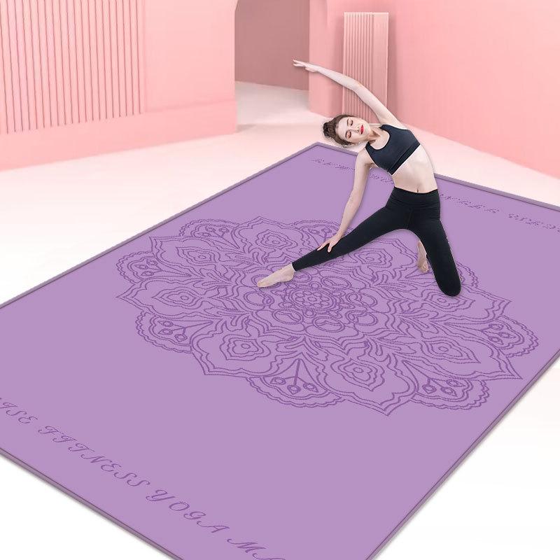Бесшумный амортизирующий нескользящий коврик для йоги и танцев: Удлиненные и расширенные для мужчин и женщин, идеально подходят для фитнеса, прыжков и аэробики