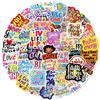 50 Healing Sunshine Upward English Phrases Premium Stickers PP Material Waterproof Decorative Stickers