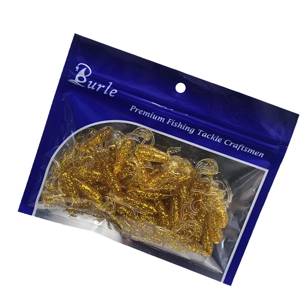 50Pcs Fishing Lures Soft Fishing Lures Soft Twister Tail Swimbaits Lures Twister Tail Swimbaits Soft Artificial Lures