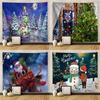 European and American Christmas Printed Tapestry Wall Carpet Painting Background Painting Hanging Cloth