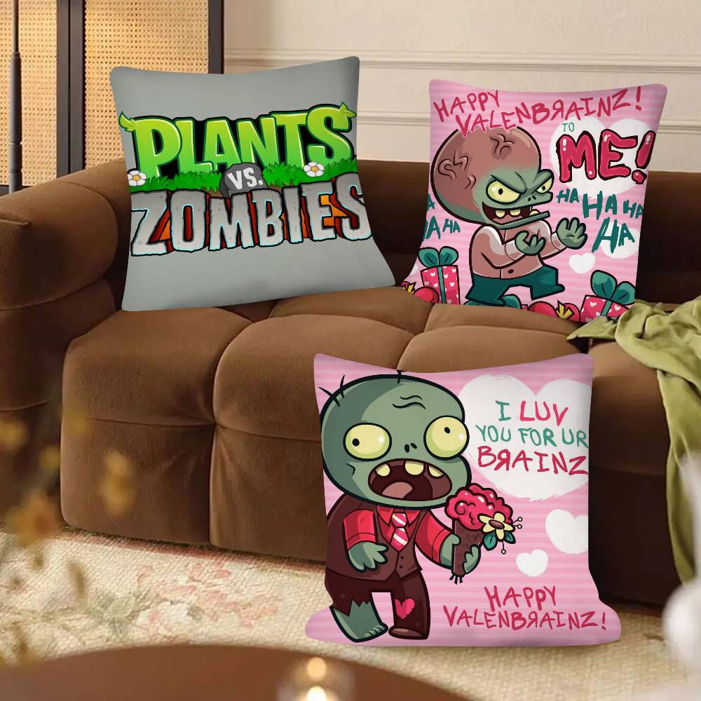 1 шт. Классическая игра P-Plants Vs Z-Zombies Наволочка Модная Квадратная Наволочка Спальня Диван Комната Ins Декор Отдых