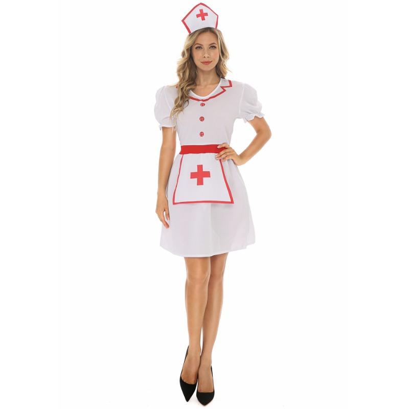 Хэллоуин Вечеринка Сексуальное Платье Медсестры, Униформа Искушение Косплей, Сценический Костюм