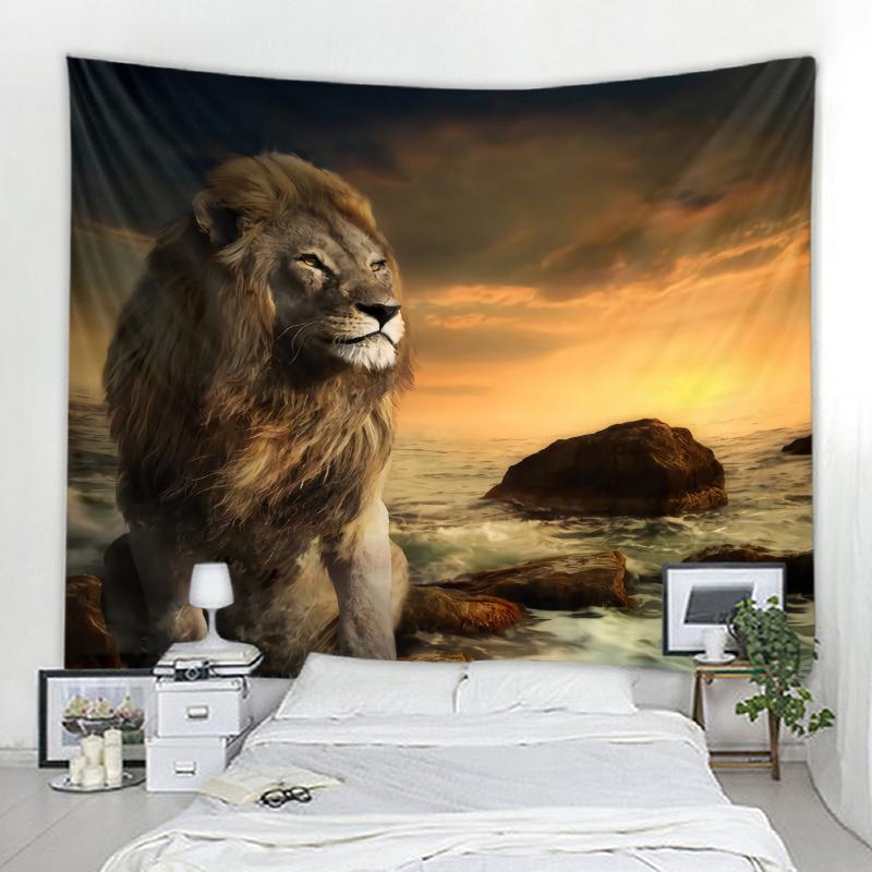 Bedroom Tapestry Hippie Boho Style Wall Tapestry Lion Decor Tapestry Landscape Wall Decor Home Decor Tapestry