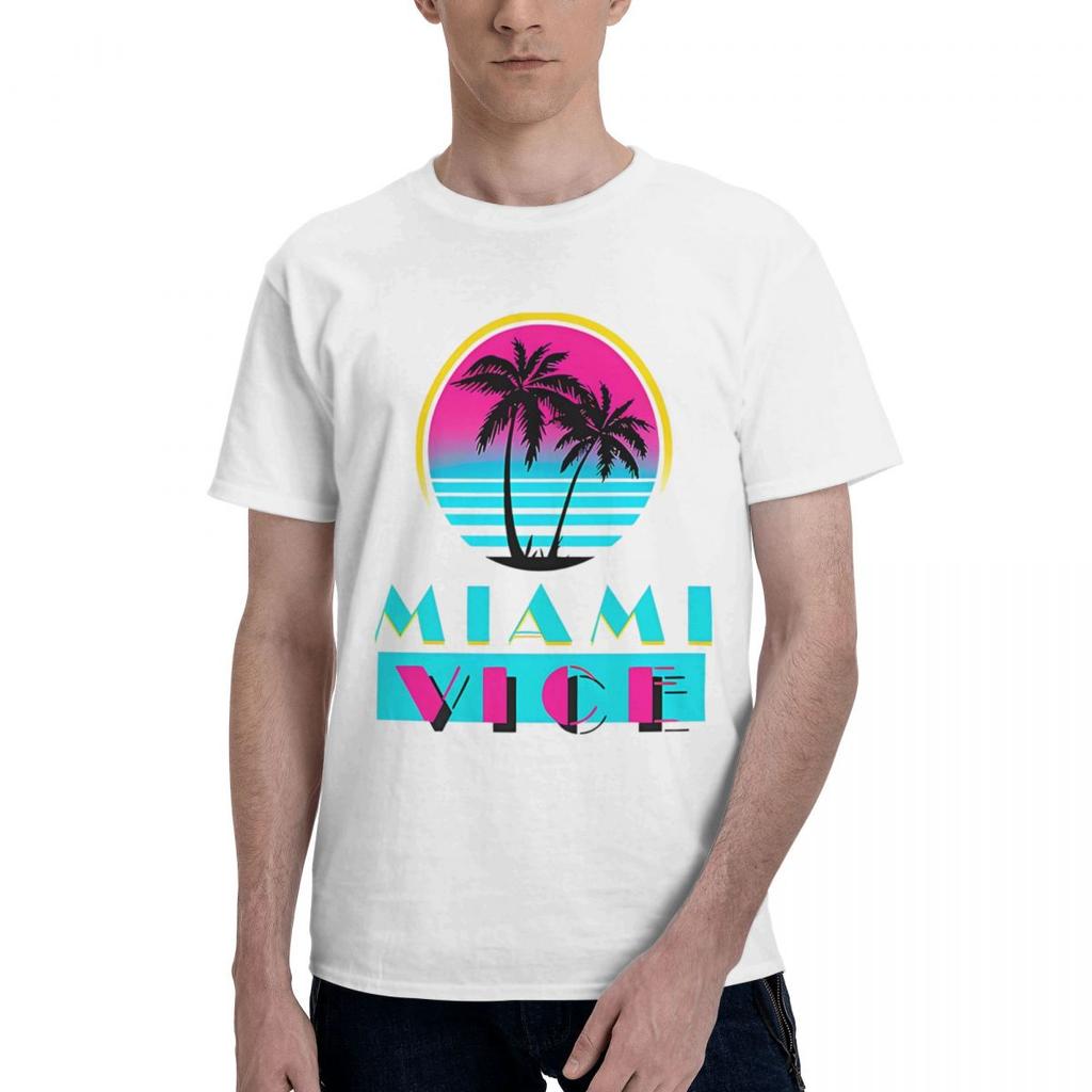 Miami Vice Раунд 100 Хлопок Повседневная Дышащая Удобная Одежда Дизайнерская Одежда Мужчины Мужская Одежда