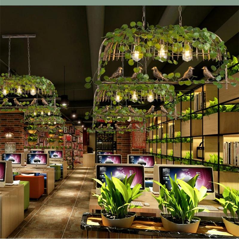 Loft Bird Lamp Vintage Подвесной светильник Iron Industrial Living Room Restaurant Decoration Подвесной светильник Современная люстра