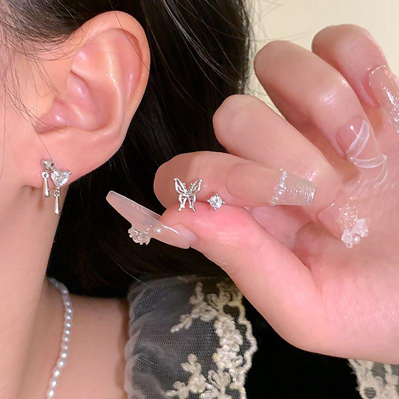 3Pair Personality Butterfly Stud Earrings For Women Girls Advanced Sense Trendy Earrings Jewelry Accessories Gifts