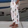 Fashion Women's Stretch Waist Casual Comfortable Loose Printed Pants