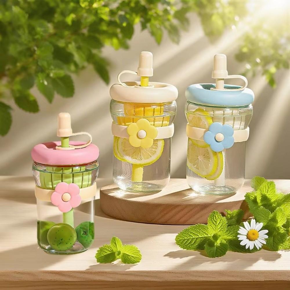 Reusable Straw Cup Large Capacity Drinking Bottle Portable Cold Brew Tumbler for Boys and Girls