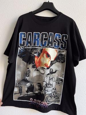 Винтажная футболка Carcass Band с коротким рукавом, черная, унисекс, репринт S5XL KH7527
