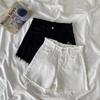 Spicy Denim A-line Shorts, Women's Summer Thin New Retro High-waisted Burlap Wide-legged Hot Pants, Fashion Shorts