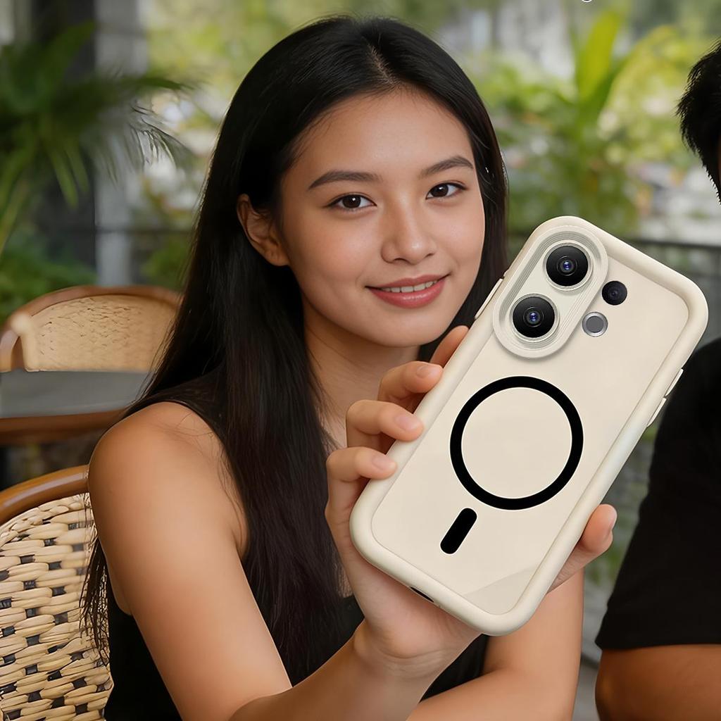 Мягкий чехол из ТПУ в цвете Моранди для Vivo V60 с железным кольцом для магнитных аксессуаров, противоударная крышка