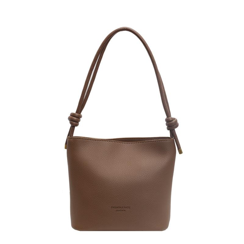 This Year's Popular Bag Women's Large-capacity 2025 New Summer Retro Fashion Shoulder Large-capacity Textured Bucket Bag