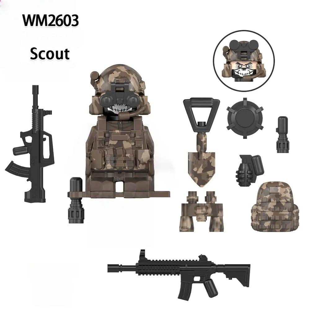WM6147 WM6168 Military Series SWAT Special Forces Building Blocks Commando Soldier City Police Cap Mini Action Figure Toys