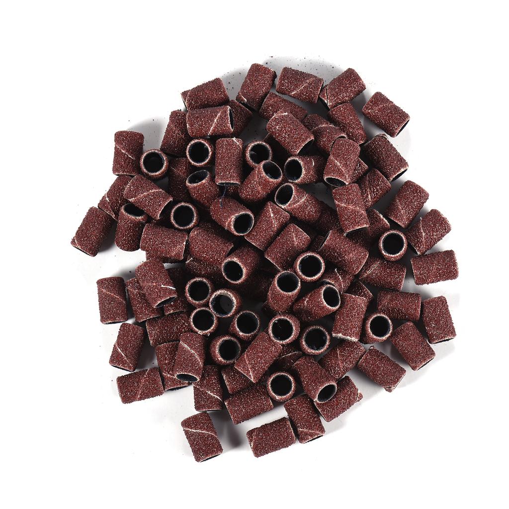 400pcs Sanding Bands with 2 Nail Drill Bits for Manicure Nail Drill Machine 80  120  180  240  Coarse Meduim Fine Grit 100pcs for Each E-file Sand