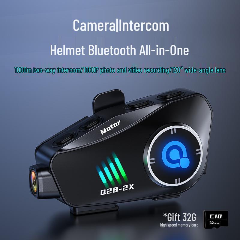 Мотоциклетный Bluetooth-шлем Q282X с HD-камерой 1080P и системой интеркома