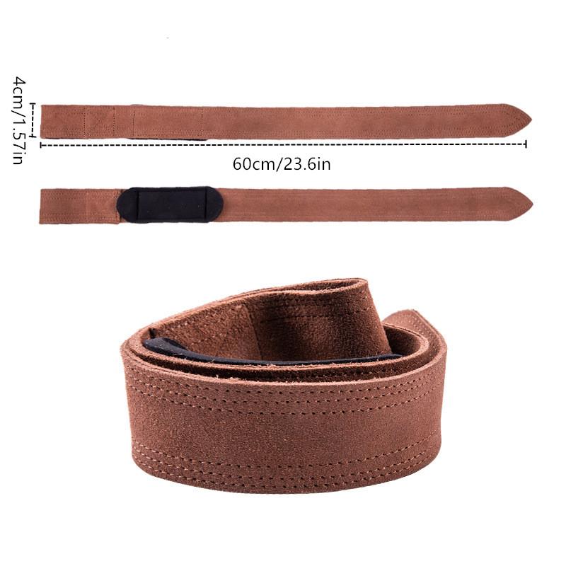 Leather Weight Lifting Wrist Straps Pull-ups Bands Fitness Bodybuilding Training Gym Lifting Straps with Non Slip 1 Pair of Weight Lifting Straps