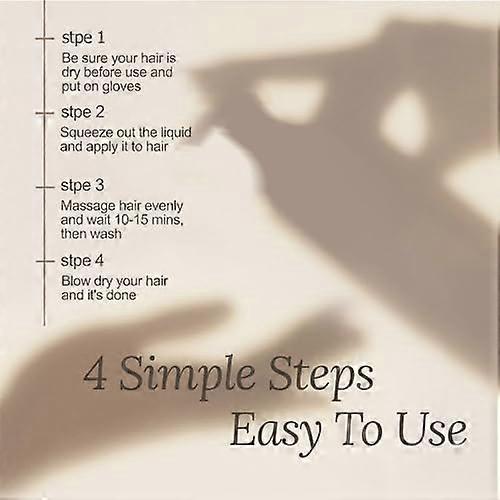 Hair Color Shampoo 3 in 1 Coffee Brown Semi Permanent Dye Fast Color Refresh OneStep Application