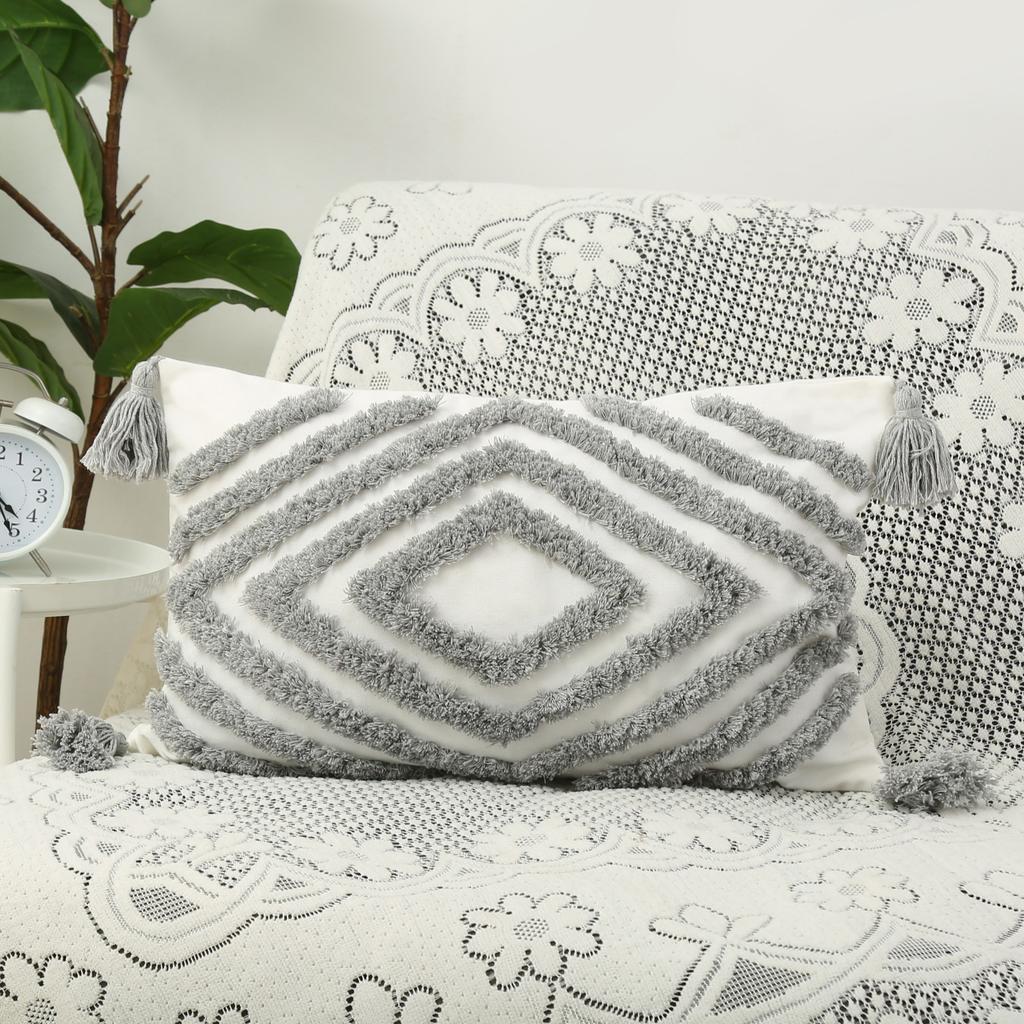 Подушка с цветочным узором, плюшевая, для домашнего дивана, наволочка для гостиной, спальни, наволочка