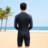 Mens Long Sleeve Rash Guard With Shorts UV Protection Quick Dry Swimwear Swimming Training