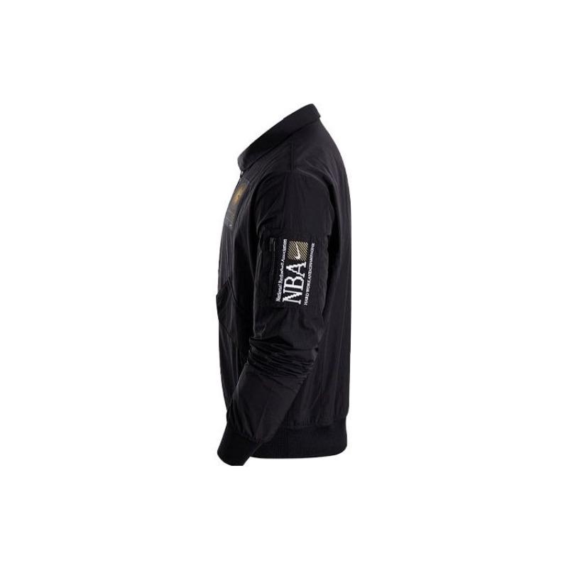 Nike Мужская куртка с длинными рукавами на молнии и вышитыми буквами NBA, черная FD8436-010