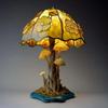 1pc Colorful Mushroom Lamp, Creative Plant Table Lamp, Resin Crafts, Decorative Lamps