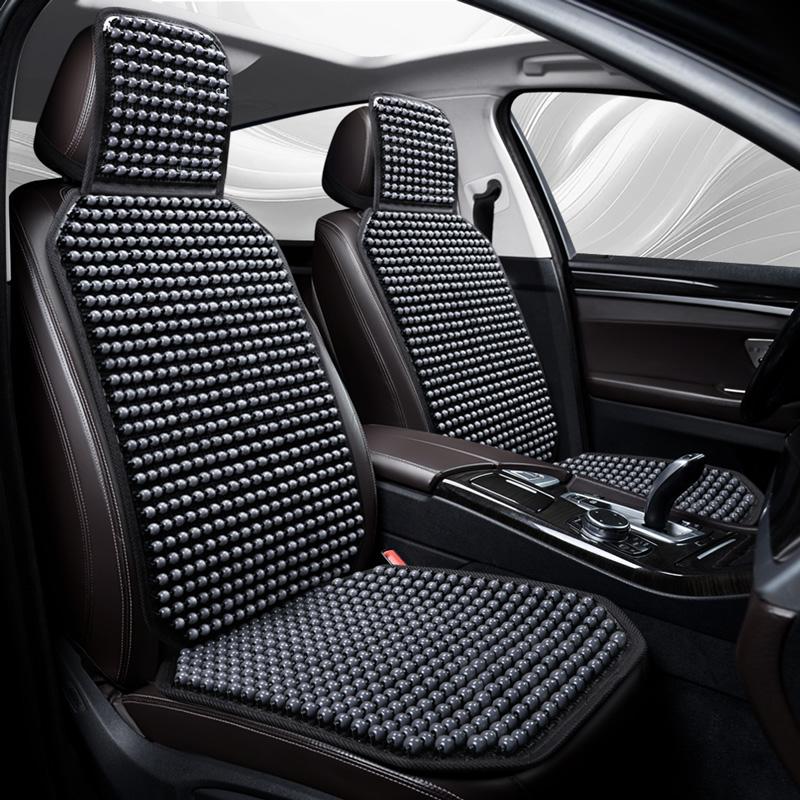 Летняя накидка на сиденье автомобиля из деревянных бусин - Дышащая и удобная, с премиальными деревянными бусинами, усиленной прошивкой, универсальная посадка