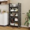 Multi-storey Moveble Storage Rack Multi-Functional Kitchen Basket Household Small Cart Floor Standing For Fruits And Vegetables