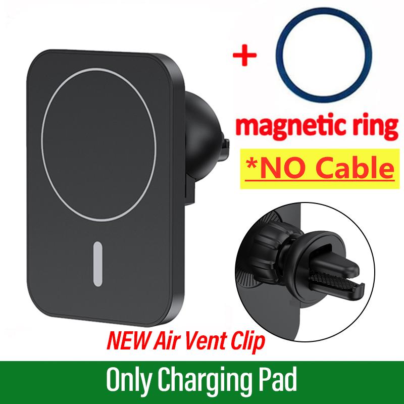 Магнитное беспроводное зарядное устройство, подставка на вентиляционную решетку автомобиля, держатель для телефона, 15 Вт, магнитная автомобильная станция быстрой зарядки для iPhone 12 13 14 Pro Max Mini