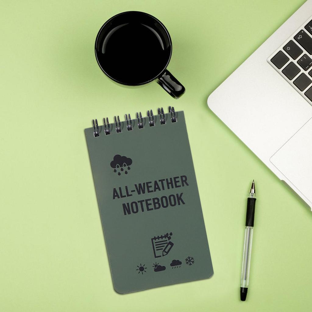 All Weather Waterproof Notebook Small Spiral Notebook Pocket Notepad Write In The Rain Notebook Field Notebook for Home