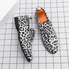 Luxury Mens Leather Shoes Leopard Loafers Comfy Business Party Slip-on Casual Shoes for Men Moccasins Large Size 38-46