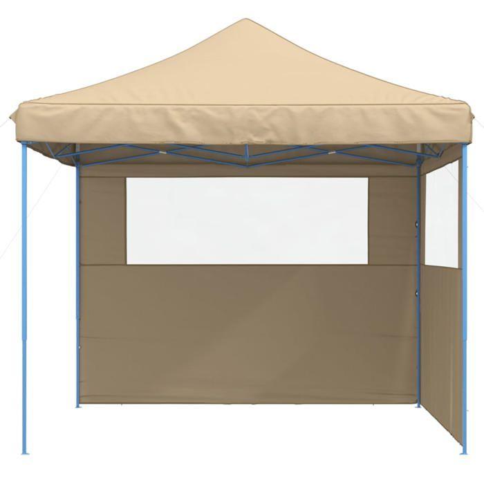 VidaXL Tente de réception pliable escamotable avec 2 parois latérales, tente, tente à auvent, auvent de gazebo 4004921