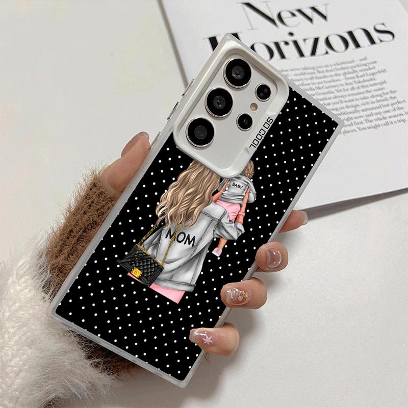 Мама Ребенок Мода Точки Дизайн Ударопрочный Чехол для Телефона для Samsung Galaxy S26 Edge S25 Ultra S24 FE S23 Plus S21 Чехол Противоударный Fund