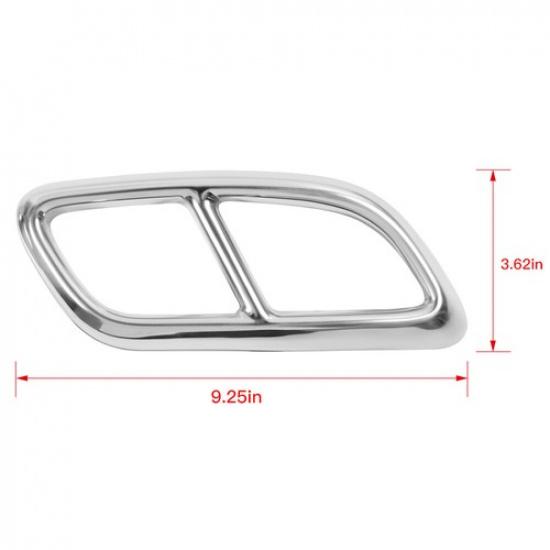 2X Rear Exhaust Tail Muffler Decor Cover Trim For Dodge Charger 2015+ Stainless