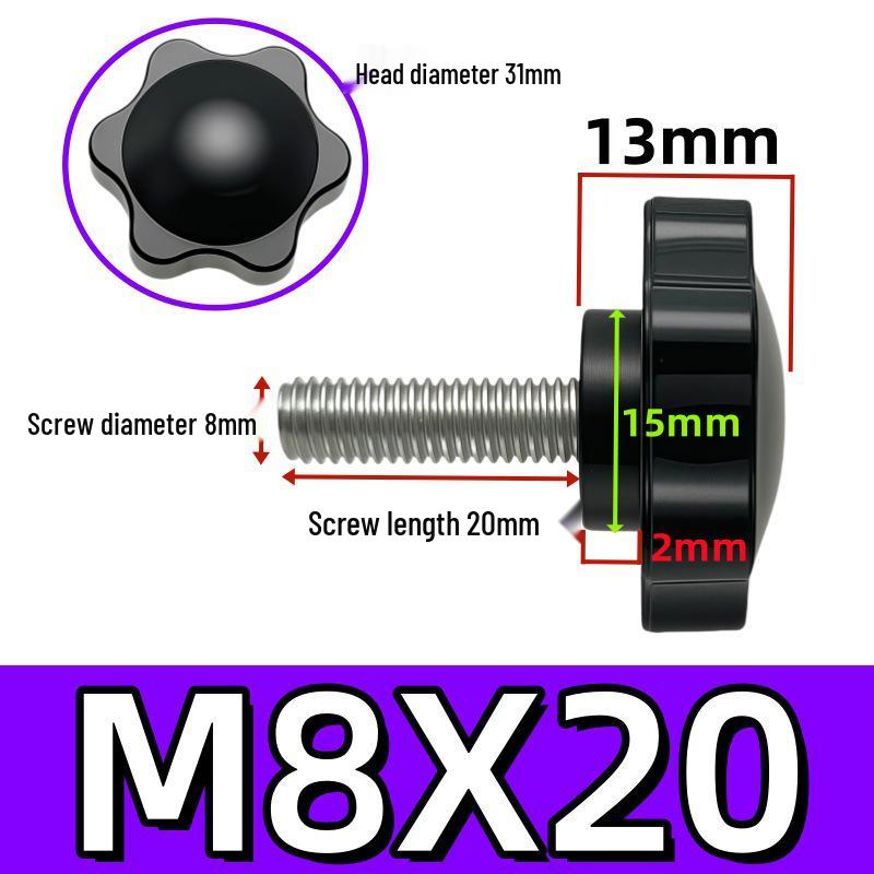 Регулируемый Болт-Винт со Звездообразной Головкой и Пластиковой Головкой в Форме Цветка Сливы