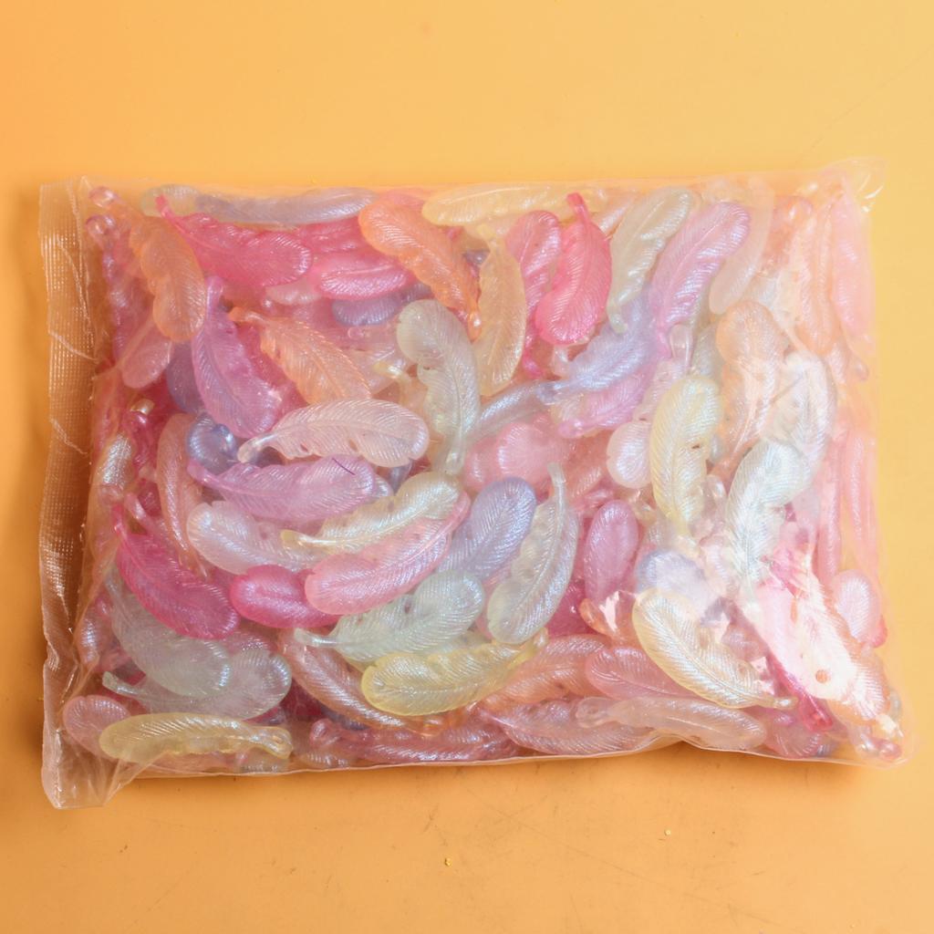 500 г/пакет Материалы Аксессуары Светящиеся креативные бусины Ожерелье Серьги Светлые серии Подвеска из перьев Полупрозрачные ювелирные изделия DIY Ручная работа