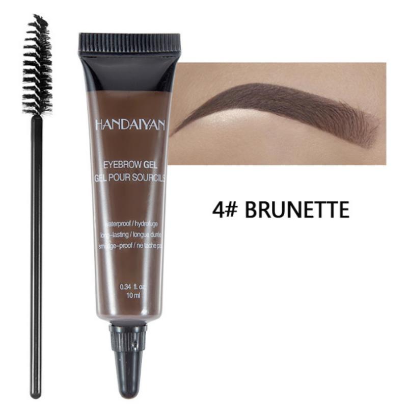 6 цветов Косметика для бровей Зубная паста Водостойкая татуировка бровей Натуральная долговечная краска для макияжа Крем для бровей