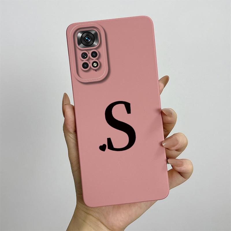 Для Xiaomi Redmi Note 11 11S 4G 5G Чехол Милые Первые Буквы Мягкий Жидкий Силикон Чехол Для Redmi Note11 11 S 11 Pro Funda Capa