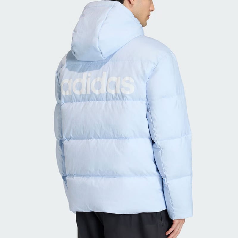 adidas Пуховики Унисекс Синие С Капюшоном Умеренный Пуховик KS6486