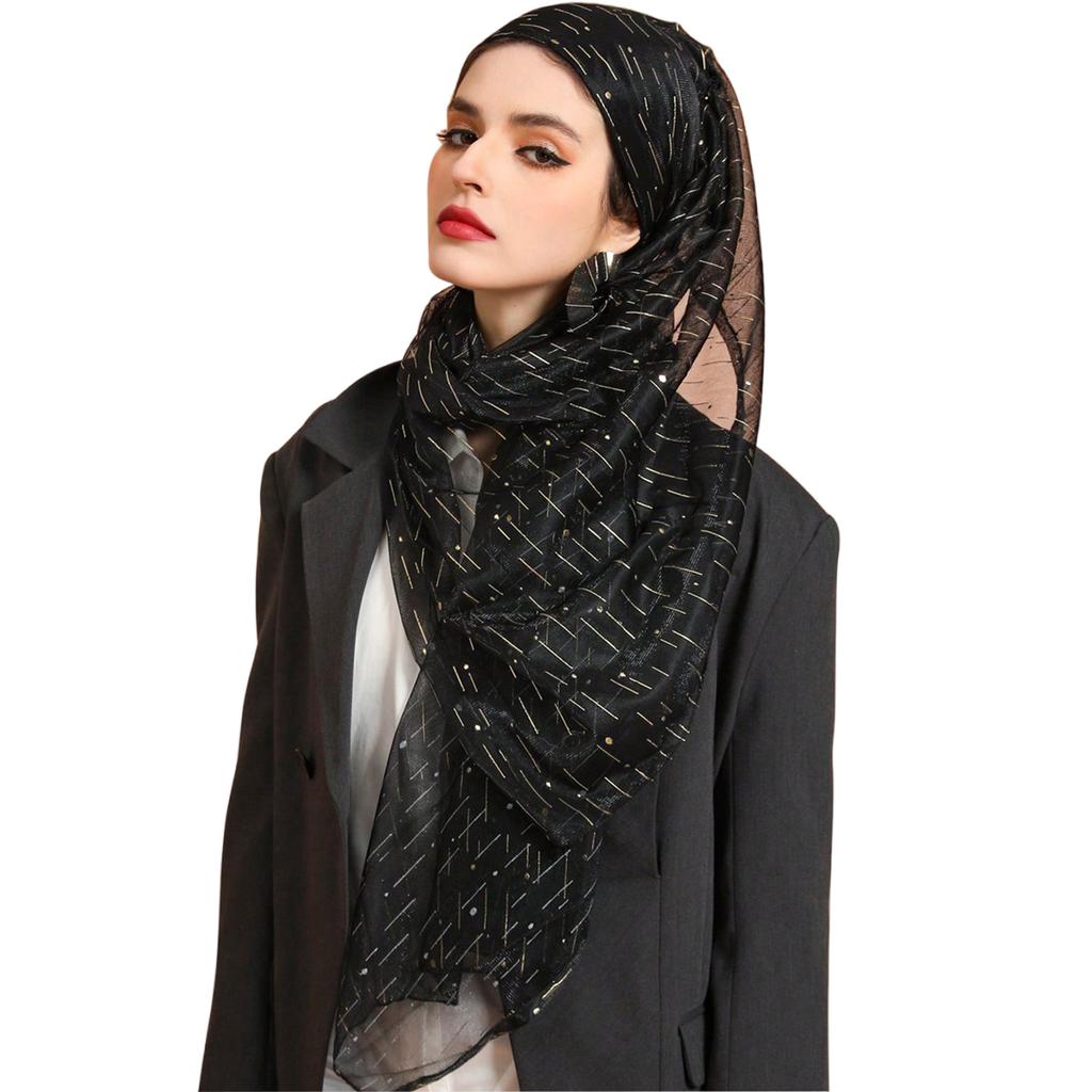 Women's Hijab Muslim Headscarf Easy Wearing Headwrap Scarf for Busy Modern Lady Girls Large Rectangle Neckerchief